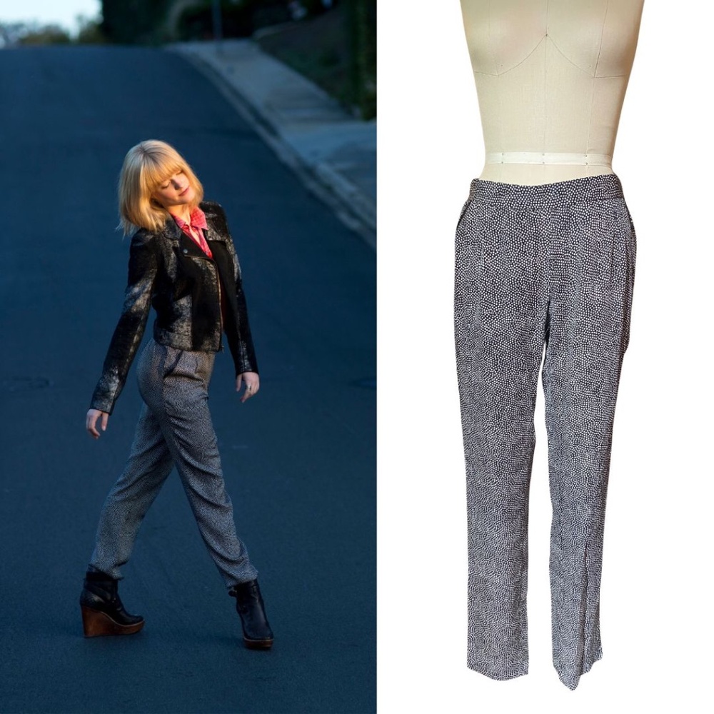 Kelly Wearstler Black and White Pre-Fall 2012 Printed Tapered Trousers SZ M